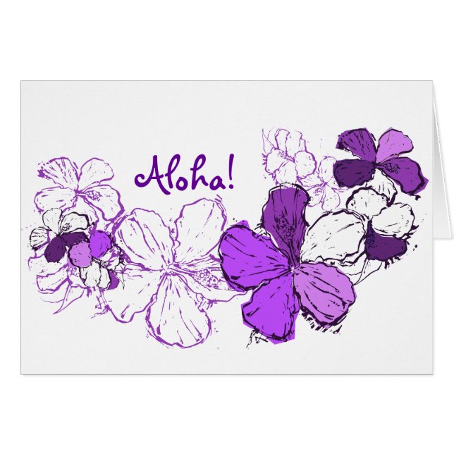 Doodle Hibiskus Hawaiian Illustration (Vorderseite (Horizontal))