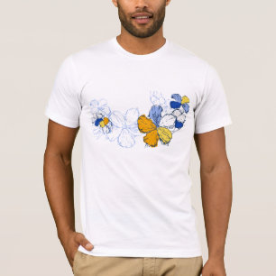 Doodle Hibiskus Mens T-Shirt