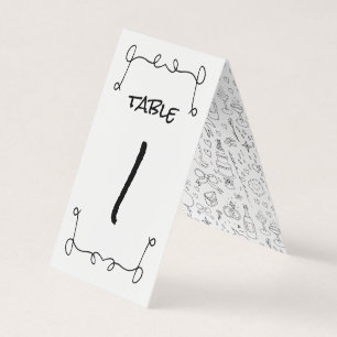 Doodle Illustrationen Hochzeiten in Schwarz und We