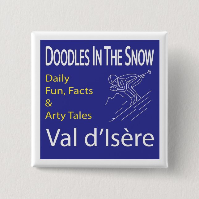 "Doodle im Schnee"-Button (Abzeichen) Button (Vorderseite)