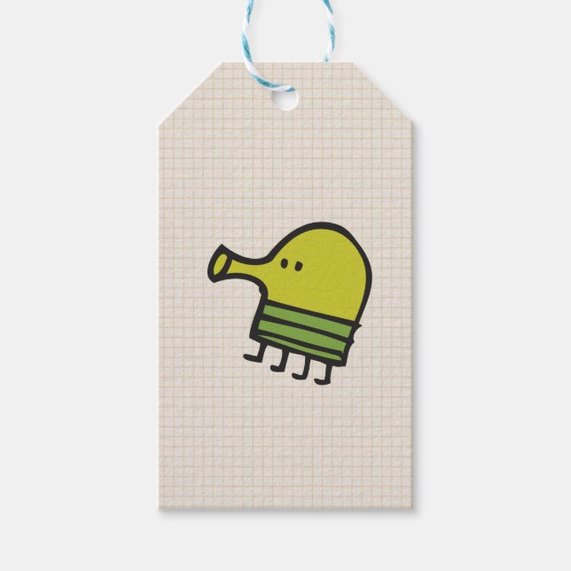 Doodle Jump Geschenktag Geschenkanhänger (Vorderseite)