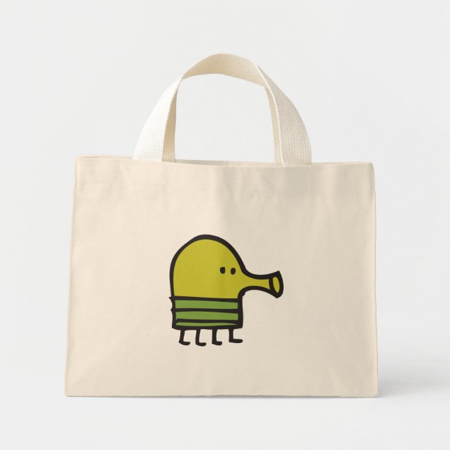 Doodle-Jump-Tasche Mini Stoffbeutel (Vorne)