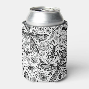 Doodle-Käfer auf dunkelblau Dosenkühler