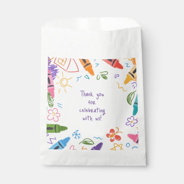 Doodle Kindergarten Graduierungsparty Geschenktütchen (Vorderseite)