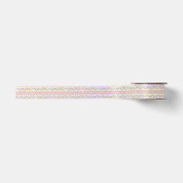 Doodle Kunstherzen und Blume gemustertes Band Satinband
