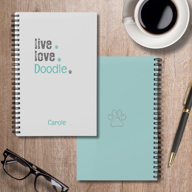 Doodle Lover Live Love Hard Cover Carnet Spiral (This journal can be used for many things! Live.Love.Doodle is a cute design that covers the notebook)