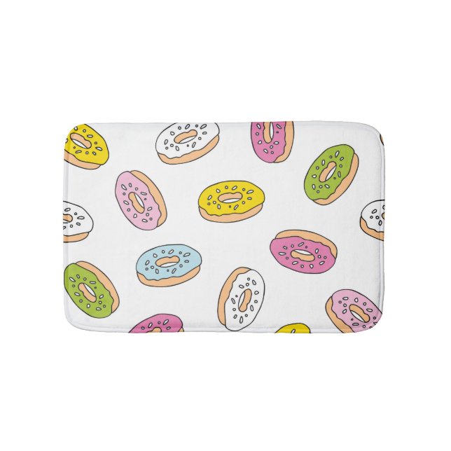 Doodle macht Muster, nahtloses Design. Badematte (Vorderseite)