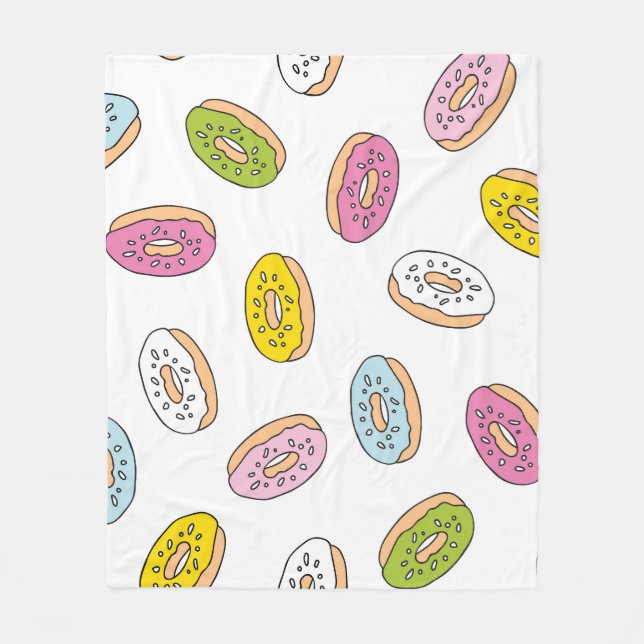 Doodle macht Muster, nahtloses Design. Fleecedecke (Vorderseite)