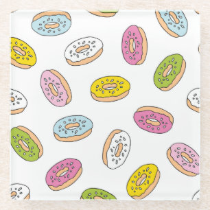 Doodle macht Muster, nahtloses Design. Glasuntersetzer