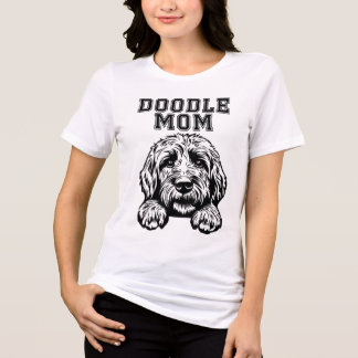 Doodle-Mama-T - Shirt, Hunde-Mama-Shirt, Welpe-Mam Tri-Blend Shirt