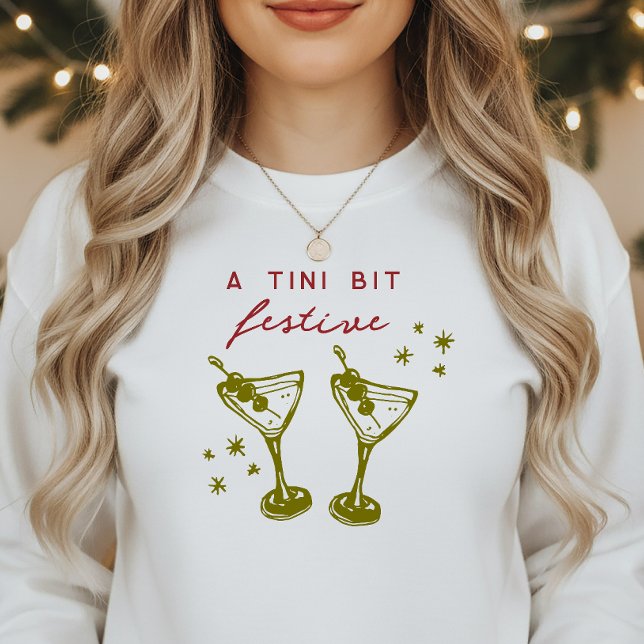 Doodle Martini Festive Funky Weihnachtsfeier Sweatshirt (Von Creator hochgeladen)
