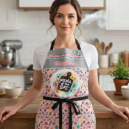 Doodle Menu of the Day Cutting Board Schürze