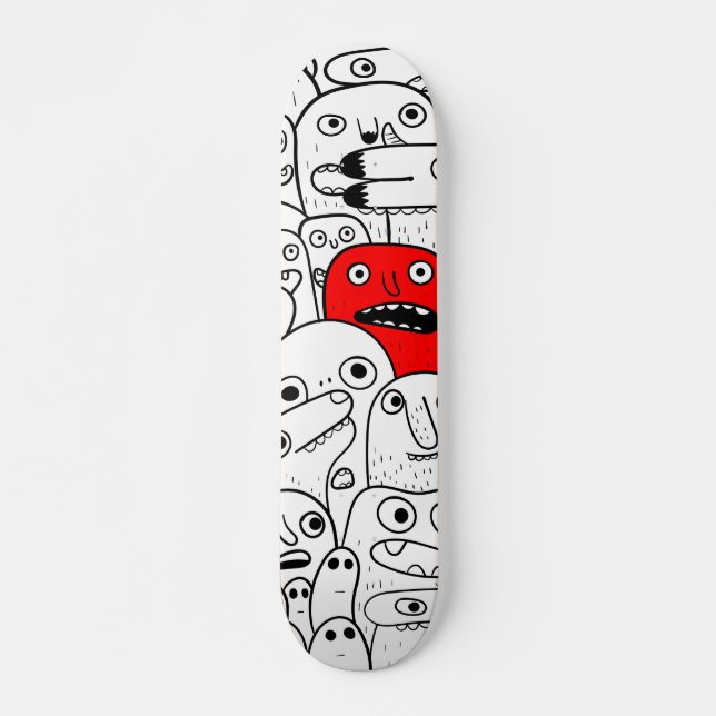Doodle Monsters Skateboard (Vorne)