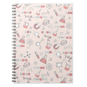Doodle-Muster der Whimsikwissenschaft Notizblock