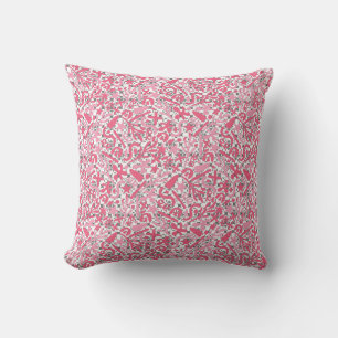 Doodle Muster in Pink.01.w Weiß BG Kissen