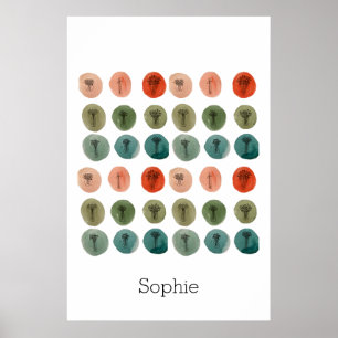 Doodle-Muster-Poster Poster