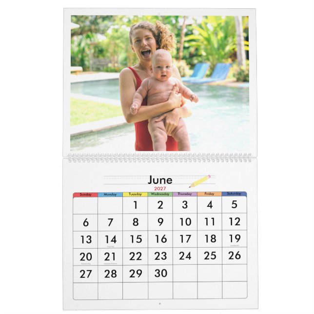 Doodle Niedlich & Friendly Baby Wall Calendar 2024 Kalender (Jun 2027)