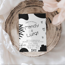 Doodle Organische Formen Skript Hochzeit