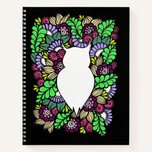 Doodle Owl 8,5" x 11" SpiralNotebook Notizbuch