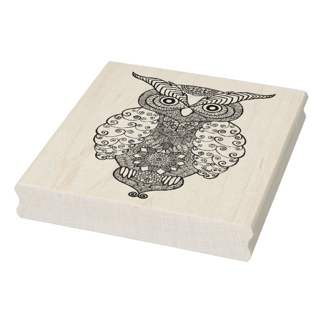 Doodle Owl Gummistempel (Stempel)