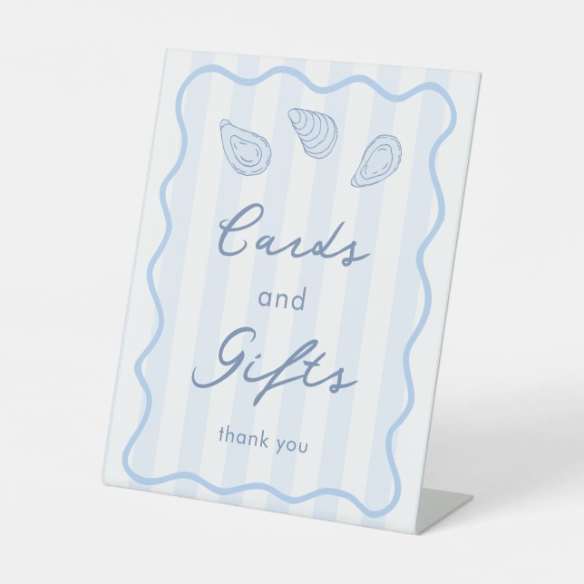 Doodle Oyster Roast Cards & Gifts Wedding Shower Sockelschild (Vorderseite)