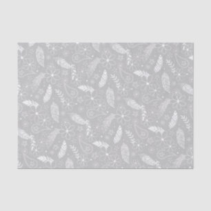 Doodle Paislies feathers Blume grau oder JEDE Farb Seidenpapier