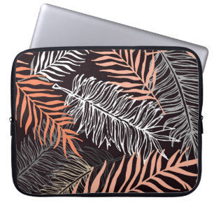 Doodle Palm: HandGezeichnet Blattmuster. Laptopschutzhülle