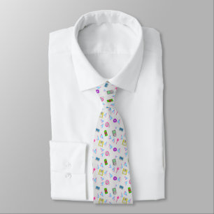 Doodle Pattern Neck Tie Krawatte