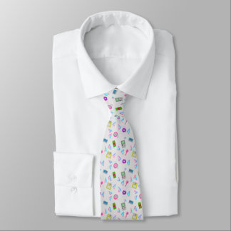 Doodle Pattern Neck Tie Krawatte