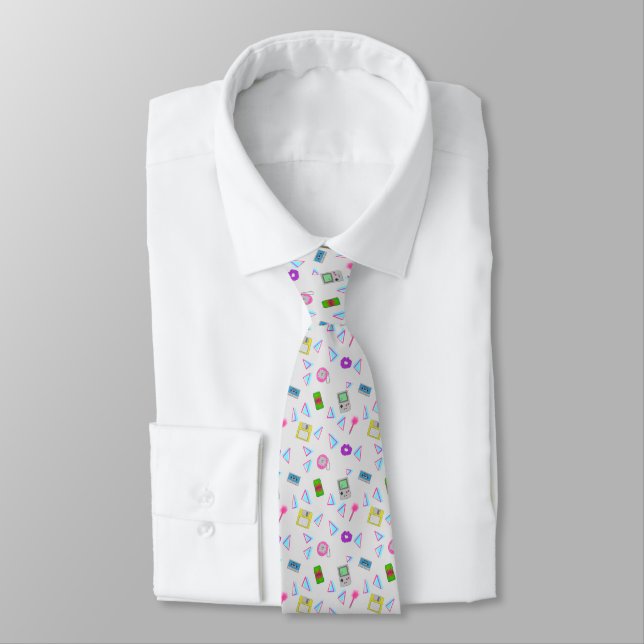 Doodle Pattern Neck Tie Krawatte (Gebunden)