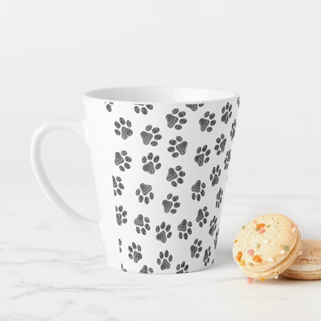 Doodle Paws, Dog Paws, Black Paws Milchtasse (Beispiel)