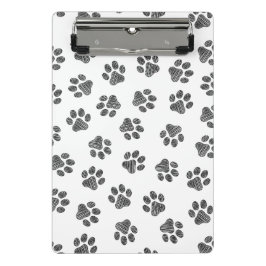 Doodle Paws, Dog Paws, Black Paws Mini Klemmbrett