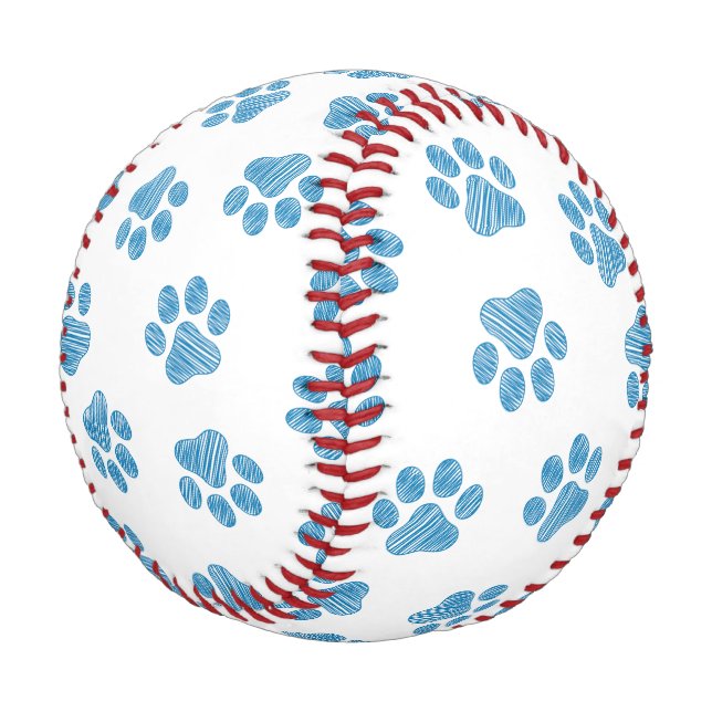 Doodle Paws, Dog Paws, Blue Paws Baseball (Schrägansicht)