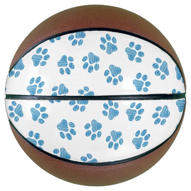 Doodle Paws, Dog Paws, Blue Paws Basketball (Vorderseite)