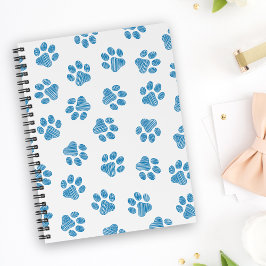 Doodle Paws, Dog Paws, Blue Paws Notizbuch