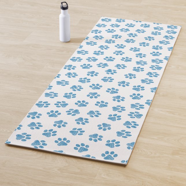 Doodle Paws, Dog Paws, Blue Paws Yogamatte (Beispiel)