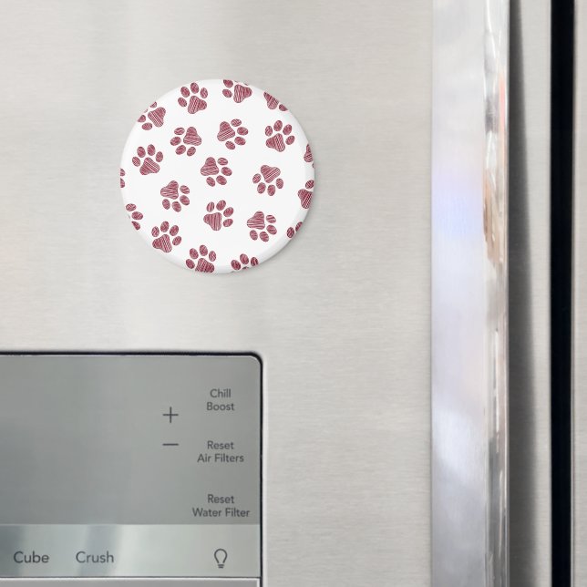 Doodle Paws, Dog Paws, Burgund Paws Magnet (In Situ (Kühlschrank))