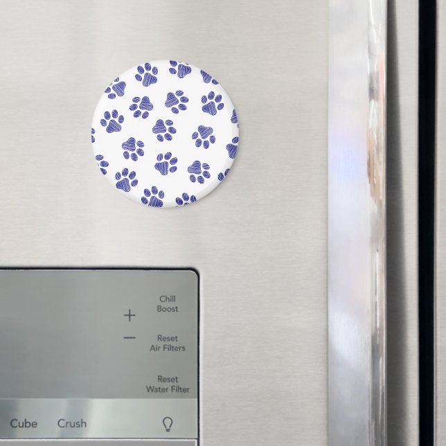 Doodle Paws, Hundepaws, blaue Paws, undurchsichtig Magnet (In Situ (Kühlschrank))