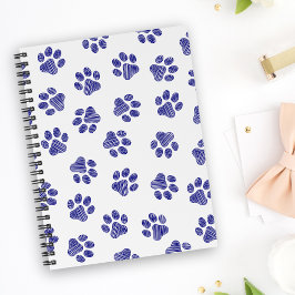 Doodle Paws, Hundepaws, blaue Paws, undurchsichtig Notizbuch