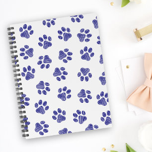 Doodle Paws, Hundepaws, blaue Paws, undurchsichtig Notizbuch