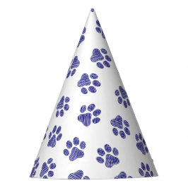 Doodle Paws, Hundepaws, blaue Paws, undurchsichtig Partyhütchen