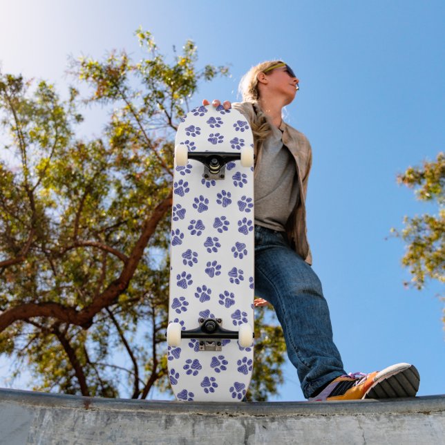 Doodle Paws, Hundepaws, blaue Paws, undurchsichtig Skateboard (Außenbereich 1)