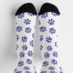 Doodle Paws, Hundepaws, blaue Paws, undurchsichtig Socken