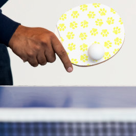 Doodle Paws, Hundepaws, gelbe Paare Tischtennis Schläger