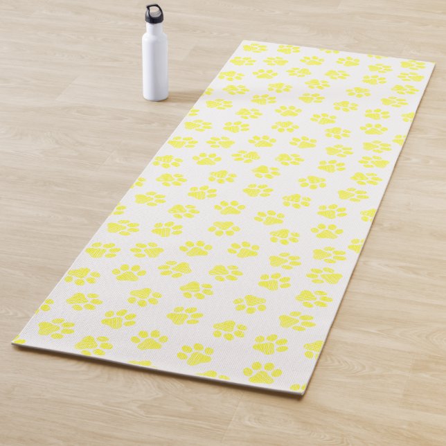 Doodle Paws, Hundepaws, gelbe Paare Yogamatte (Beispiel)