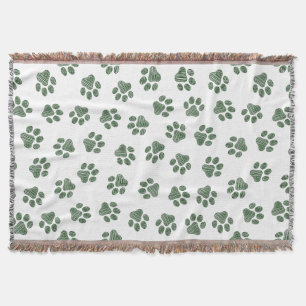 Doodle Paws, Hundepaws, grüne Paws Decke