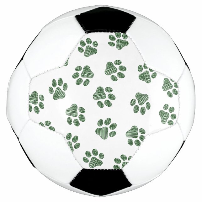 Doodle Paws, Hundepaws, grüne Paws Fußball (Vorderseite)