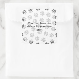 Doodle Paws, Hundepaws, Katzenpaws, schwarze Paws Quadratischer Aufkleber