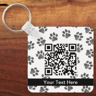 Doodle Paws, Hundepaws, Katzenpaws, schwarze Paws Schlüsselanhänger