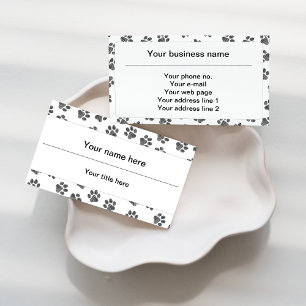 Doodle Paws, Hundepaws, Katzenpaws, schwarze Paws Visitenkarte